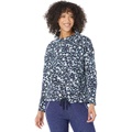 NIC+ZOE Blooming Blues Pocket Top