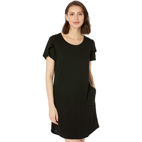  NIC+ZOE Flutter Sleeve Scoop Neck Dress