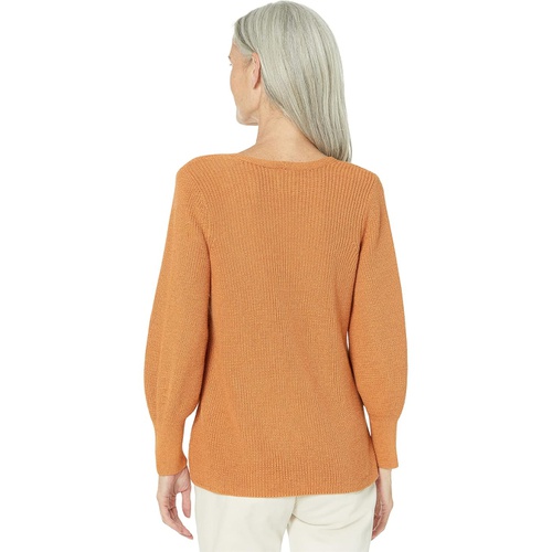  NIC+ZOE Shaker Knit V-Neck Sweater