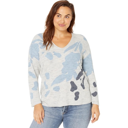  NIC+ZOE Plus Size Breezy Leaves Sweater