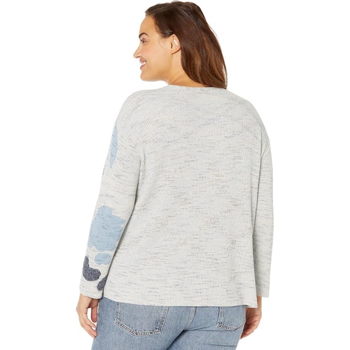  NIC+ZOE Plus Size Breezy Leaves Sweater