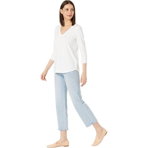  NIC+ZOE 3u002F4 Sleeve Roll V Tee