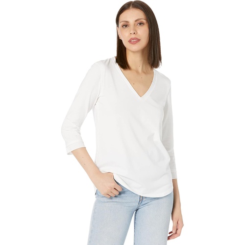  NIC+ZOE 3u002F4 Sleeve Roll V Tee