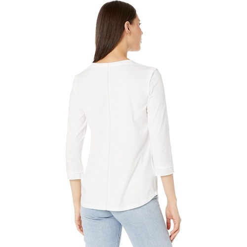  NIC+ZOE 3u002F4 Sleeve Roll V Tee