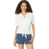 NIC+ZOE Short Sleeve Button Tie Front