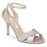 Nina Ankle Strap Sandal_SILVER SATIN