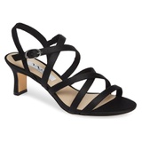 Nina Genaya Strappy Evening Sandal_BLACK SATIN