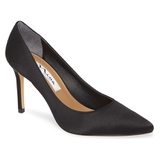 Nina Nina 85 Pointy Toe Pump_BLACK SATIN