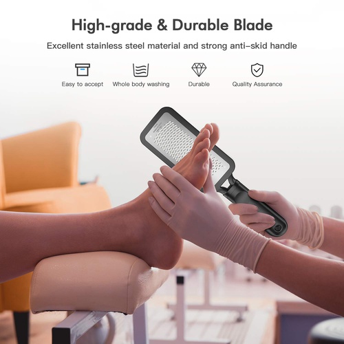  NIUTA 【Factory Direct】 Colossal Foot Rasp Foot Scrubber And Callus Remover，Surgical Grade Stainless Steel Foot File,Can Be Used On Trimming Dead Skin, Callus ect.