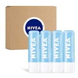 NIVEA Smoothness Lip Care - Broad Spectrum SPF 15 Moisturizing Lip Balm - Pack of 4