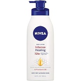 NIVEA Intense Healing Body Lotion - 72 Hour Moisture for Dry to Very Dry Skin - 16.9 Fl Oz Pump Bottle