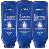 NIVEA Nourishing In-Shower Body Lotion - Non-Sticky For Dry to Very Dry Skin - 13.5 fl. oz. Bottle (Pack of 3)