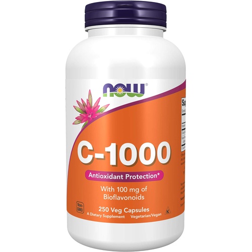  NOW Supplements, Vitamin C-1,000 with 100 mg of Bioflavonoids, Antioxidant Protection*, 250 Veg Capsules