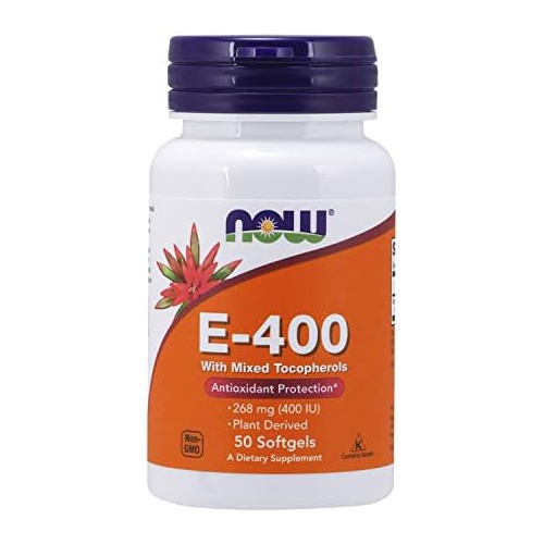  NOW Supplements, Vitamin E-400 IU Mixed Tocopherols, Antioxidant Protection*, 50 Softgels