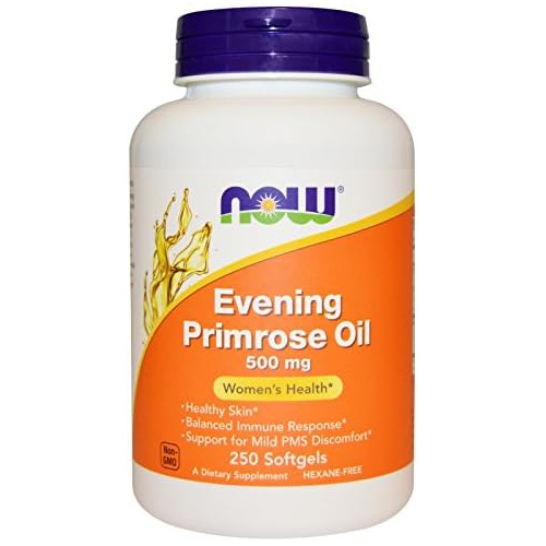  NOW Foods Evening Primrose Oil 500mg 500 (2 Packs of 250 softgels)