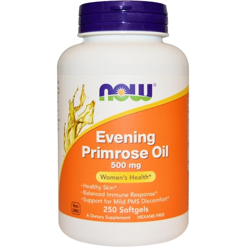  NOW Foods Evening Primrose Oil 500mg 500 (2 Packs of 250 softgels)