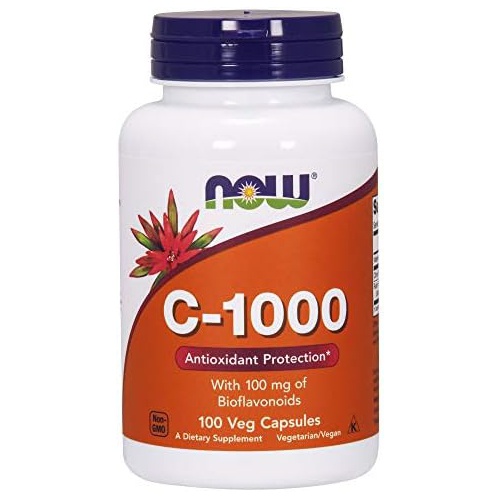  NOW Supplements, Vitamin C-1,000 with 100 mg of Bioflavonoids, Antioxidant Protection*, 100 Veg Capsules