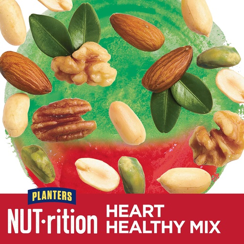  NUT-rition Heart Healthy Mix (7.5 oz Box, contains 7 individual pouches) - Variety Nut Mix with Peanuts, Almonds, Pistachios, Pecans, Walnuts & Sea Salt