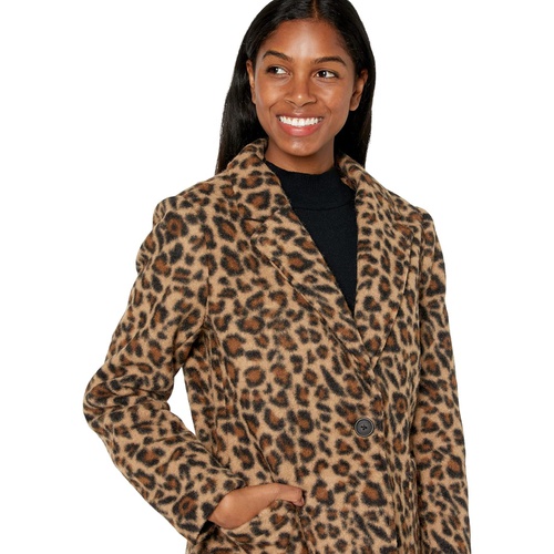  NVLT Leopard Wool Single Breasted Coat