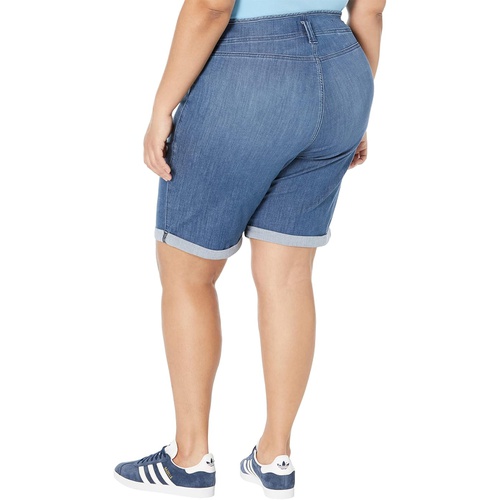  NYDJ Plus Size High-Rise Ella Shorts w/ Binding Detail in Lavish