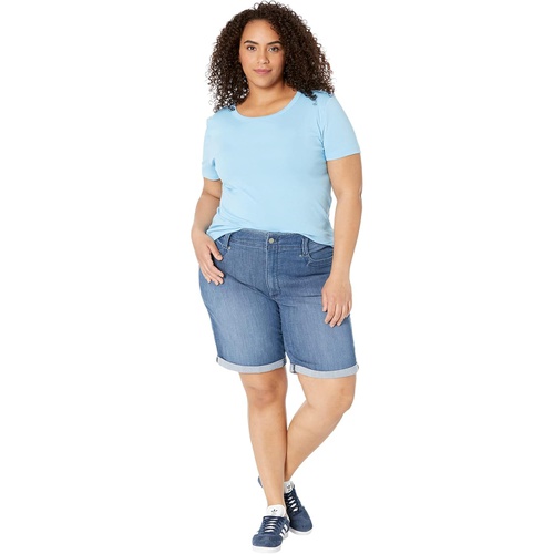  NYDJ Plus Size High-Rise Ella Shorts w/ Binding Detail in Lavish