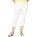 NYDJ Plus Size Plus Size High-Rise Ami Capris in Optic White