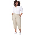 NYDJ Plus Size Plus Size Utility Pants in Stretch Linen in Feather