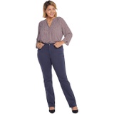 NYDJ Plus Size Plus Size Marilyn Straight Jeans in Oxford Navy