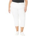 NYDJ Plus Size Plus Size Chloe Capris Double Needle Slits in Optic White