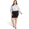 NYDJ Plus Size Plus Size Ella Shorts with Sideseam Slits in Black