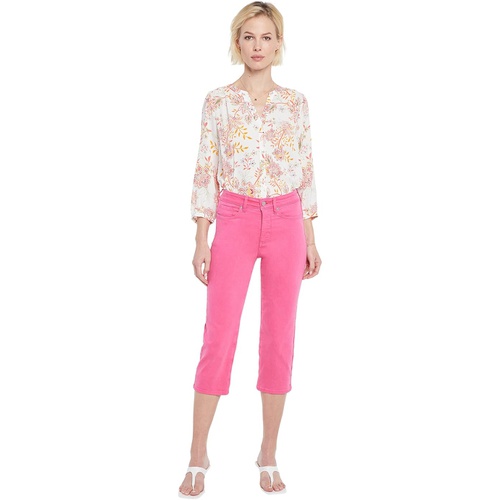  NYDJ High-Rise Thigh Shaper Straight Crop in Pink Peony