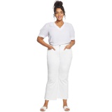 NYDJ Plus Size Plus Size Waist Match Relaxed Flare in Optic White