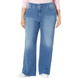 NYDJ Plus Size Plus Size Higher Rise Teresa Wide Leg Jeans in Clean Horizon