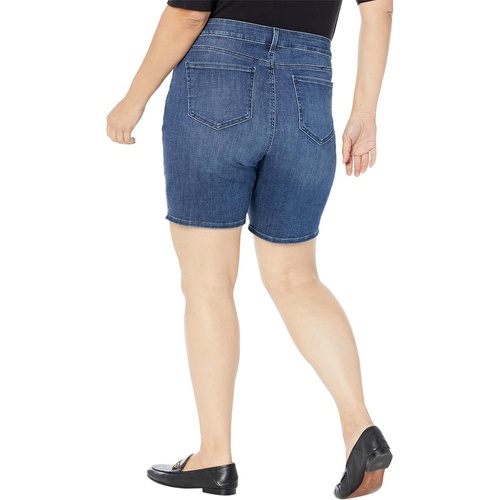  NYDJ Plus Size Ella Shorts with Sideseam Slits in Bluewell