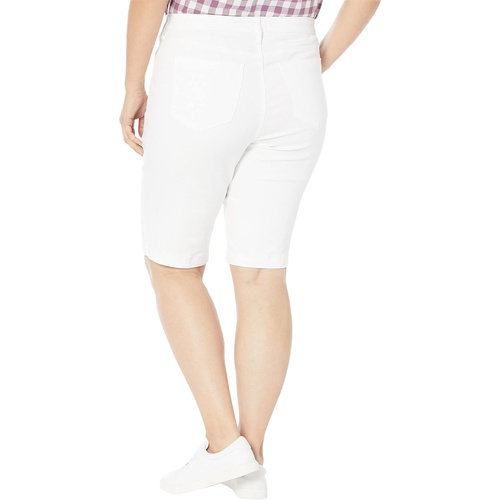  NYDJ Plus Size Plus Size Tailored Bermuda Shorts in Optic White