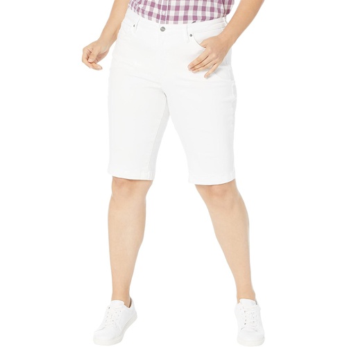  NYDJ Plus Size Plus Size Tailored Bermuda Shorts in Optic White