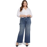 NYDJ Plus Size Plus Size High-Rise Teresa Wide Leg Utility in Caliente