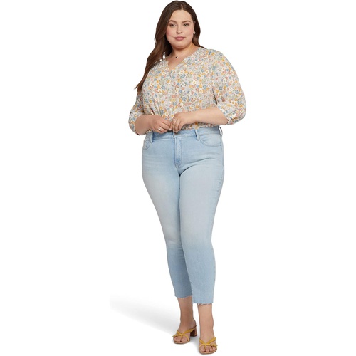  NYDJ Plus Size Plus Size Alina Leggings Ankle Raw Hem in Dunes