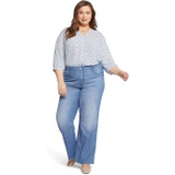 NYDJ Plus Size Plus Size High-Rise Teresa Wide Leg Hollywood Waistband in Everly