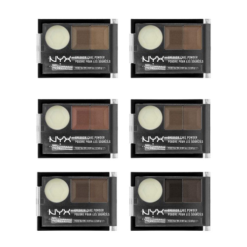  NYX PROFESSIONAL MAKEUP Eyebrow Cake Powder, Dark Brown/Brown