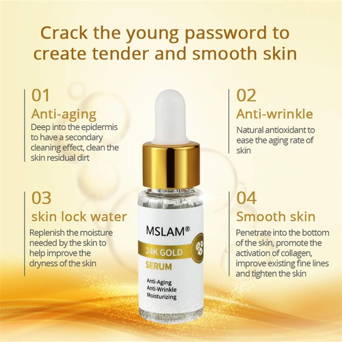  N-a 24K Pure Gold Anti-Aging Facial Treatment Essence Serum,Face Moisturizing Firming Skincare Facial Cream,Reduces Wrinkles and Boosts Collagen