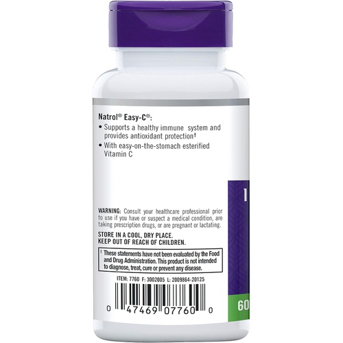  Natrol Easy-C 500mg, Immune Health, Tablets, 60ct