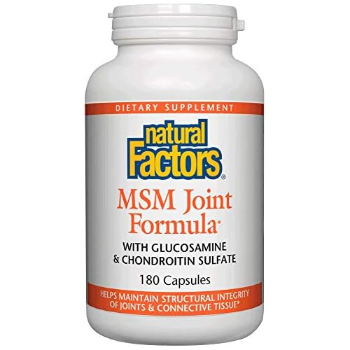  Natural Factors, MSM Joint Formula, Supports Healthy Joints and Mobility, 180 Capsules