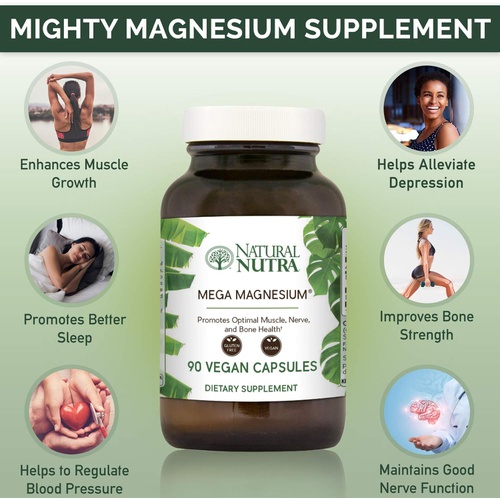  Natural Nutra Mega Magnesium 400 mg, 90 Capsules