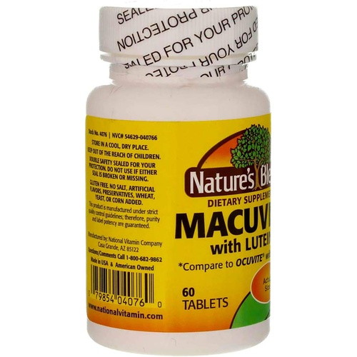  Natures Blend Macuvite with Lutein 60 Tabs