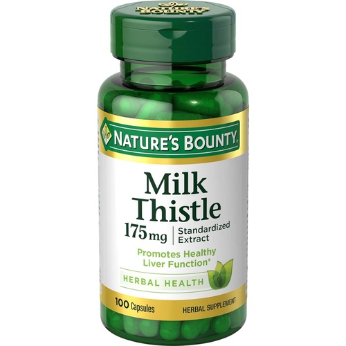  Milk Thistle by Natures Bounty, Herbal Health Supplement, Supports Liver Health, 175mg, 100 Softgels