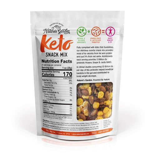  Natures Garden Keto Snack Mix - 24 oz (Pack of 1)