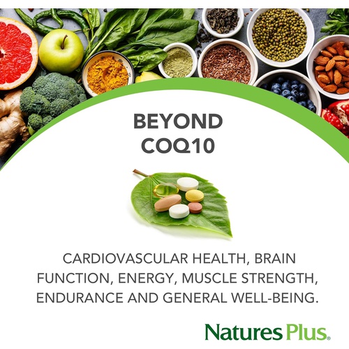  NaturesPlus Beyond CoQ10 - 200 mg Ubiquinol - 60 Easy to Swallow Softgels - High Potency, High Absorption Supplement, Promotes Heart Health, Antioxidant - 60 Servings