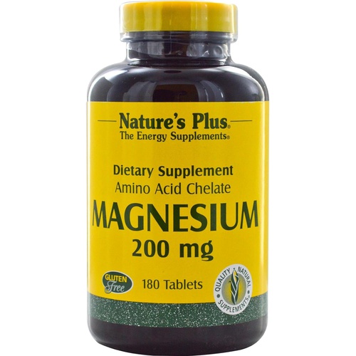  Natures Plus Magnesium - 200 mg - 180 Tablets