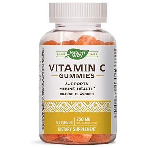  Natures Way Nature’s Way Vitamin C Gummies, For Immune Health, 250 mg per Serving, Orange Flavored, 120 Gummies